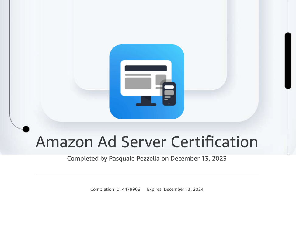 Amazon Ad Server Certification