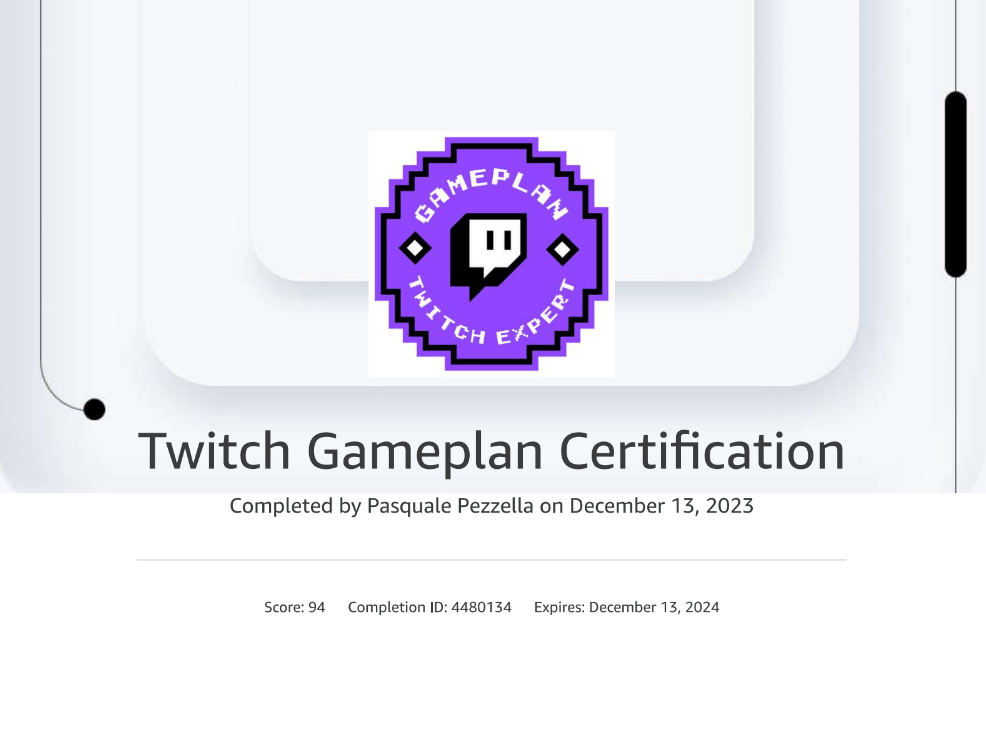 Twitch Gameplan Certification